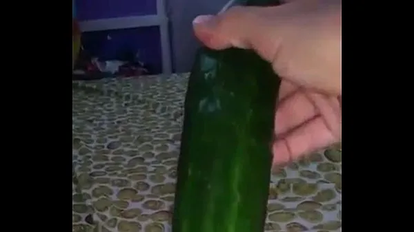 Se masturbating with cucumber energy Tube