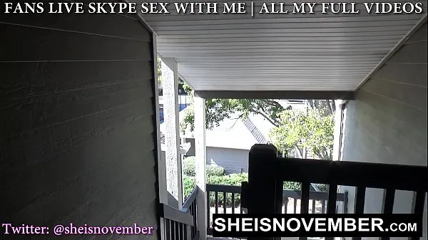 Watch Naughty Stepsister Sneak Outdoors To Meet For Secrete Kneeling Blowjob And Facial, A Sexy Ebony Babe With Long Blonde Hair Cleavage Is Exposed While Giving Her Stepbrother POV Blowjob, Stepsister Sheisnovember Swallow Cumshot on Msnovember energy Tube
