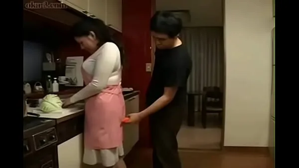 Watch Japanese Step Mom and Son in Kitchen Fun energy Tube