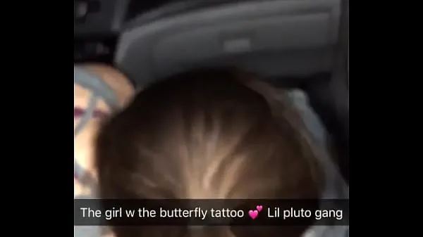 Bekijk Girl wit butterfly tattoo giving head Energy Tube