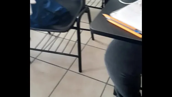 Watch Young girl rides another in the middle of class energy Tube