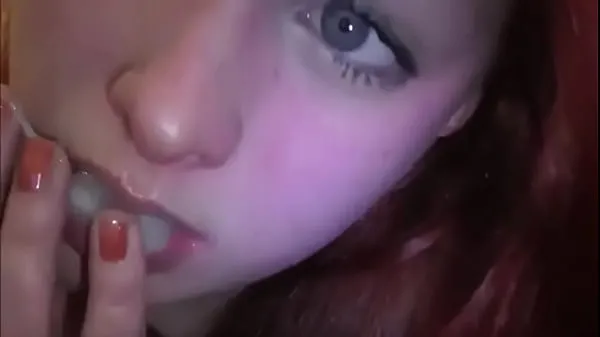 Se Married redhead playing with cum in her mouth energy Tube