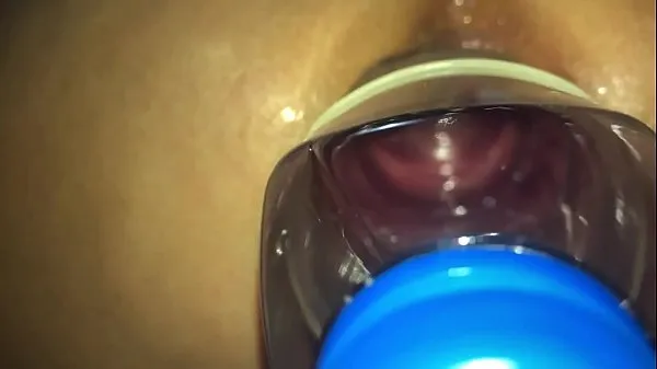 Se The bitch had her ass blown open with the pet bottle that you can even see the deep pink and wide energy Tube