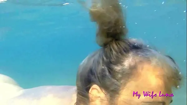 Watch This Italian MILF wants cock at the beach in front of everyone and she sucks and gets fucked while underwater energy Tube