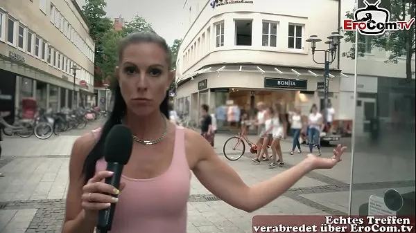 Watch German milf pick up guy at street casting for fuck energy Tube