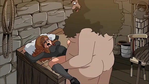Bekijk Fat man destroys teen pussy (Hagrid and Hermione Energy Tube
