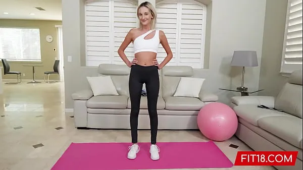 Watch FIT18 - Tallie Lorain - Casting Under 100lb Super Skinny Blonde For Fitness Shoot - 60FPS energy Tube