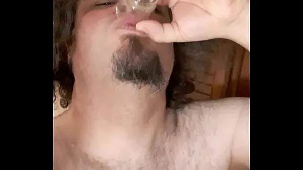 Tonton Drinking my own cum from a shot glass Tabung energi