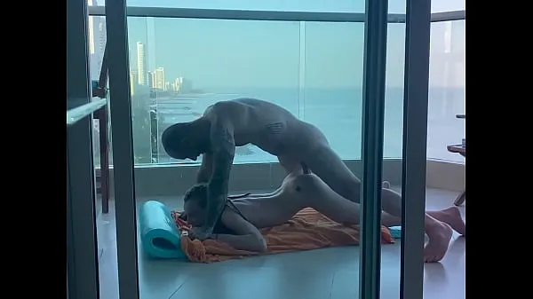 Se On a balcony in Cartagena, a young student gets her pretty little ass filled energy Tube
