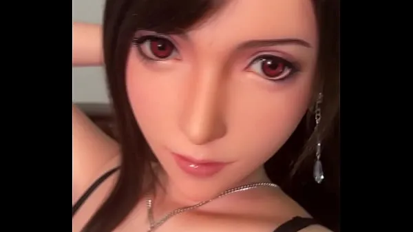 شاهد FF7 Remake Tifa Lockhart Sex Doll Super Realistic Silicone أنبوب الطاقة