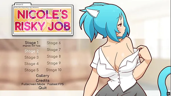 Watch Nicole Risky Job [Hentai game PornPlay ] Ep.2 fondling tits to attract more customers energy Tube