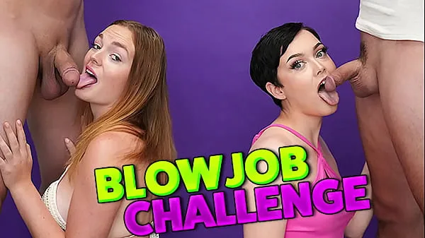 دیکھیں Blow Job Challenge - Who can cum first انرجی ٹیوب