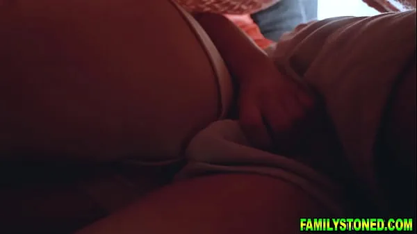Watch Dharma Jones and David Lee getting frisky under the blanket while watching a horror movie energy Tube