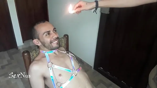 Watch I like hot wax all over my body with a candle energy Tube