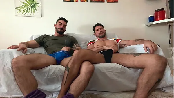 Watch Stepbrother warms up with my cock watching porn - can't stop thinking about step-brother's cock - stepbrothers fuck bareback when parents are out - Stepbrother caught me watching gay porn - with Alex Barcelona & Nico Bello energy Tube