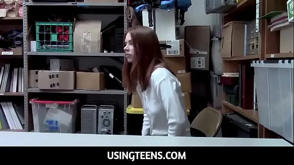Watch UsingTeens - Petite Redhead Teen Thief Fucked in Doggystyle by Mall Guard energy Tube