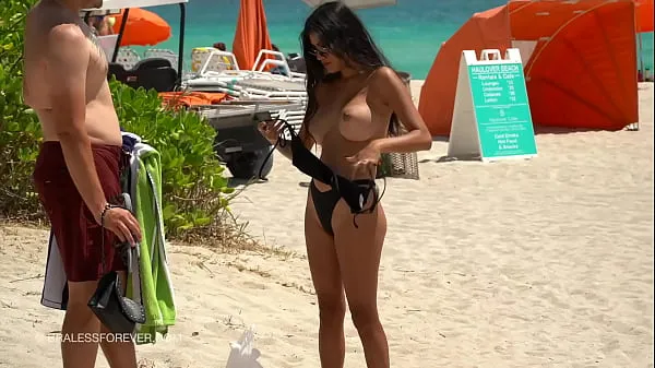 Watch Huge boob hotwife at the beach energy Tube