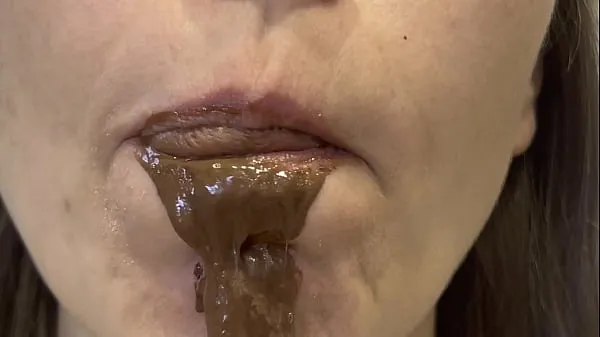 Watch Chocolate Eating, Chocolate Spit and Chocolate Saliva energy Tube