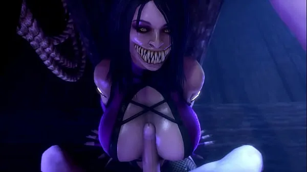 Se Mileena with Round Booty Riding on Big Cock energy Tube