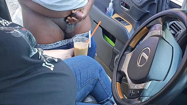 Se I Asked A Stranger On The Side Of The Street To Jerk Off And Cum In My Ice Coffee (Public Masturbation) Outdoor Car Sex energy Tube