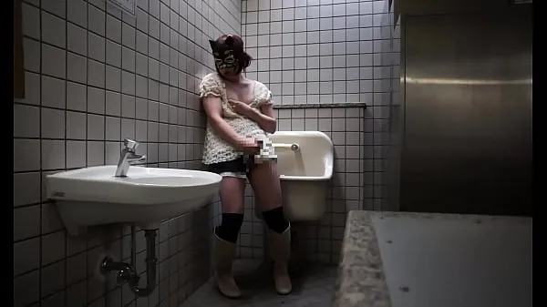 Watch Japanese Crossdresser Ayumi Masturbation Public Toilet 009 energy Tube