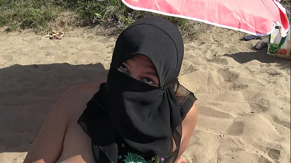 Tonton Arab milf enjoys hardcore sex on the beach in France Energy Tube