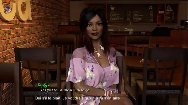 Watch Beautiful dark skinned bisexual MILF Kira fucks her girlfriend's boyfriend (English and French subtitles energy Tube