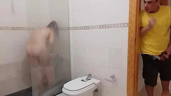 Watch CHUBBY STEPMOM CAUGHT IN THE SHOWER NAKED AND ALSO WANTS STEPSON'S COCK energy Tube