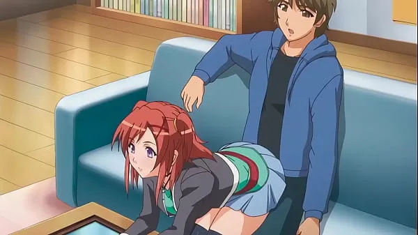 Watch step Brother gets a boner when step Sister sits on him - Hentai [Subtitled energy Tube