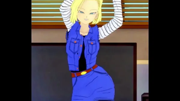 Guarda Android 18 dancing while Kukurin works protecting the city tubo energetico