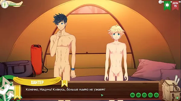 Tonton Game: Friends Camp. Episode 14. Conversation with Hunter (Russian voice acting Tabung energi
